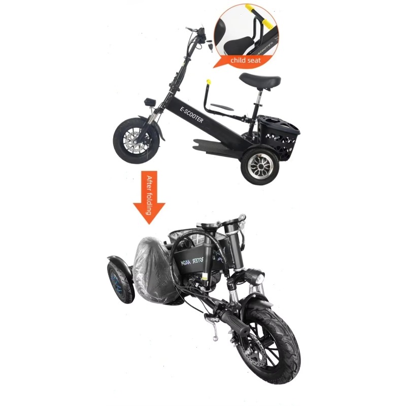 【2026】3 Wheel 2 Seats Folding  - Electric Scooter 500W 评论和价格