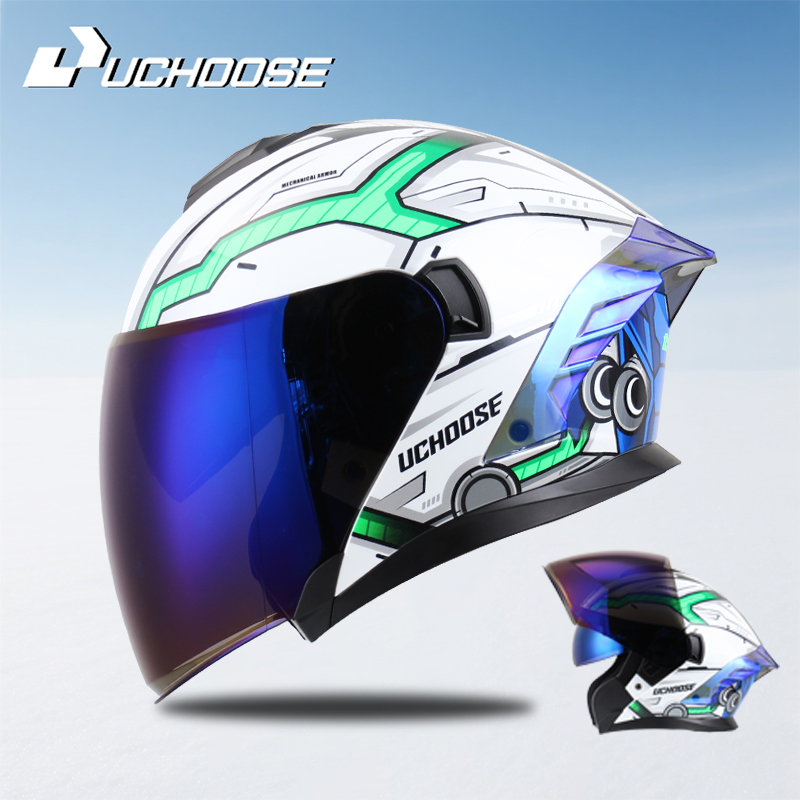 715 Motorcycle Open Face Helme - Scooter Helmet Set 评论和价格