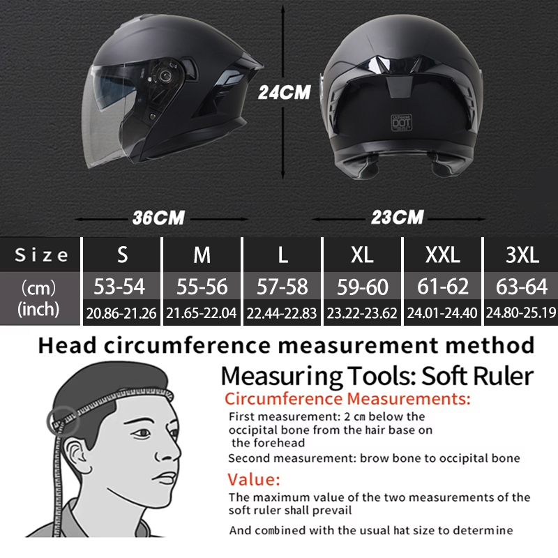715 Motorcycle Open Face Helme - Scooter Helmet Set 评论和价格